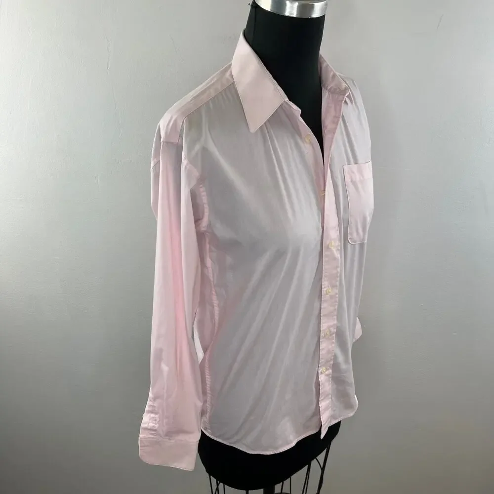 MICHAEL KORS Light Pink Button Down Collar Shirt 16 Kids Fits Womans Size S M